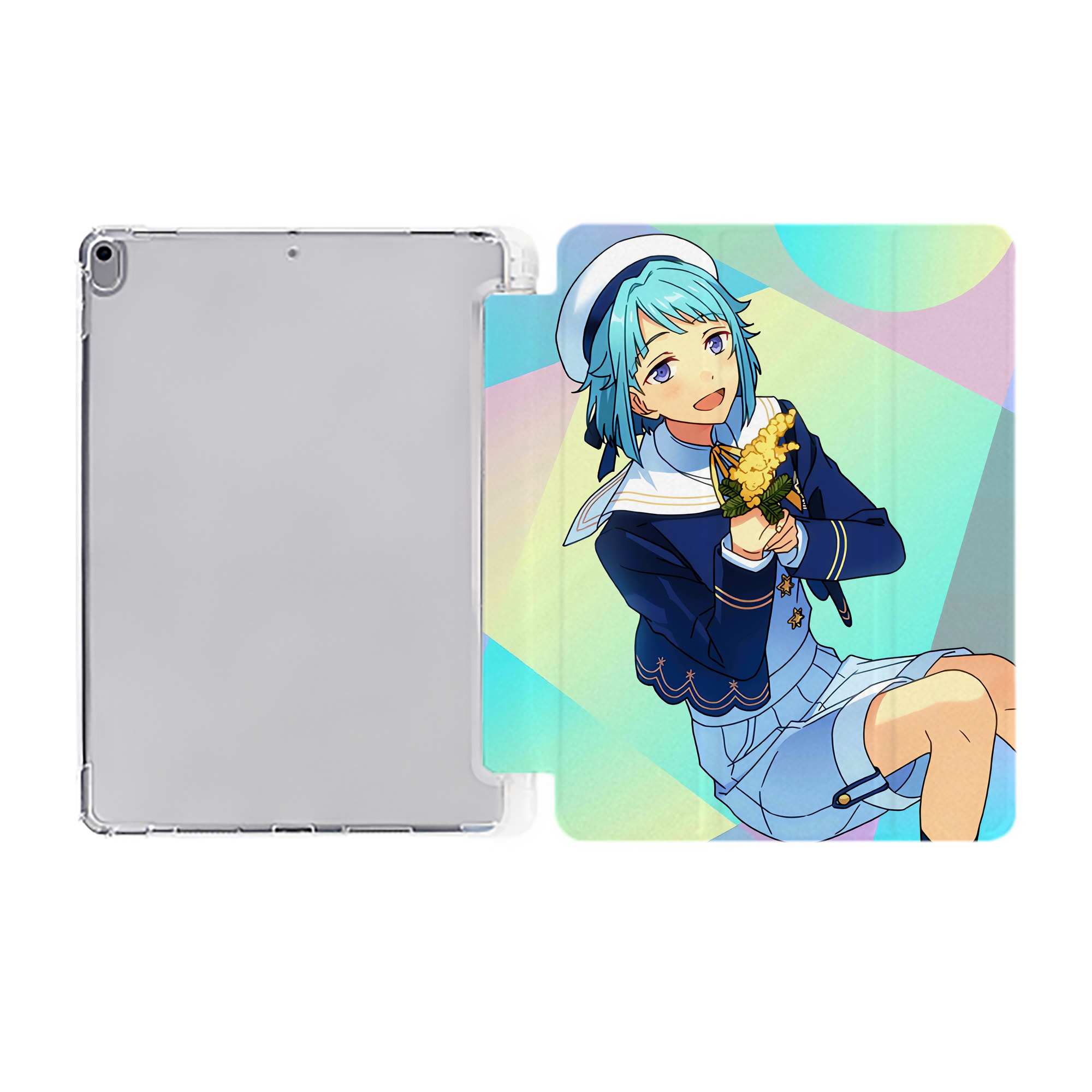 （画像用） あんさんぶるスターズ! Ensemble Stars IPad ケース ペン収納付き 三つ折りスタンド PUレザー×シリコン 対応機種9.5/10.5/10.9インチ